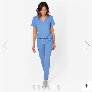 Figs Ceil Blue Scrub Set